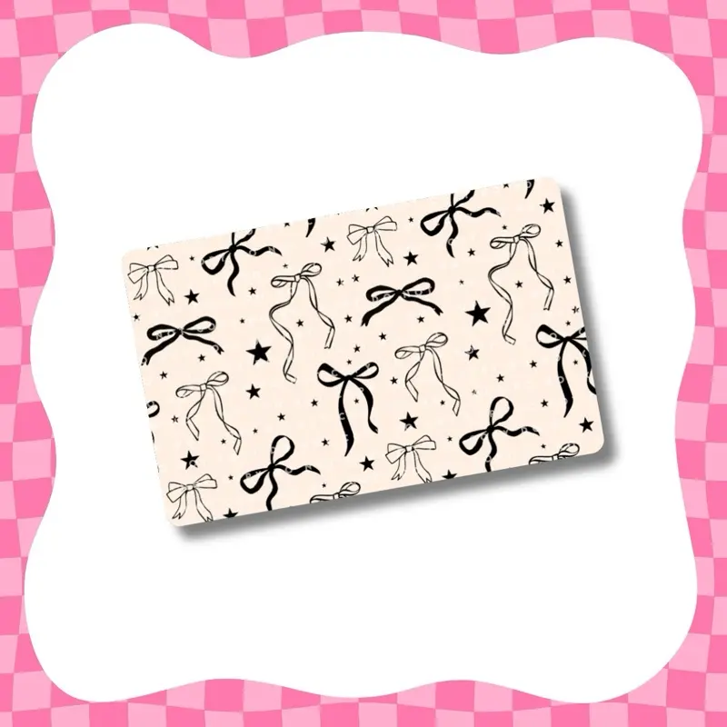 Basic Bows Card Skin - Super Cute & Durable Vinyl Sticker- Water-Resistant & Versatile for Various Card Sizes, Single Sided
