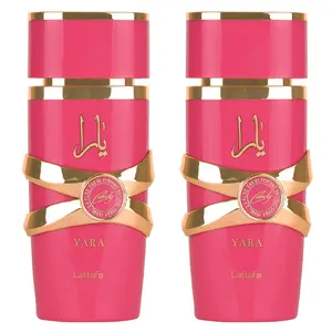 Lattafa Yara Candy 2 Pieces Bundle for Women (2 Pieces Lattafa Yara Candy Eau de Parfum Spray, 3.4 Ounce)