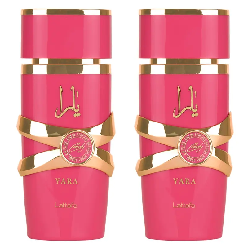 Lattafa Yara Candy 2 Pieces Bundle for Women (2 Pieces Lattafa Yara Candy Eau de Parfum Spray, 3.4 Ounce)