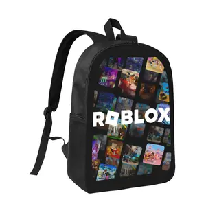 Roblox Collage Print Backpack for Kids & Teens - Casual School Travel Daypack with Stylish Gaming Theme - Versatile & Practical for Daily Use