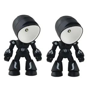 Mini LED Robot Night Light, Adjustable Creative Phone Holder for Kids, Cute Portable Bedside Lamp with Magnetic Base, Cool DIY Desk Decor Nightstand Lamp, Birthday Christmas Gift for Boys Girls Students