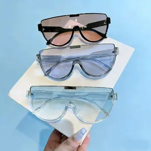 Summer Trendy Shield Frame Sunglasses 2025 for Women Semicircle UV Protection PC Material Rich Girl Accessories for Outdoor Beach School Activities