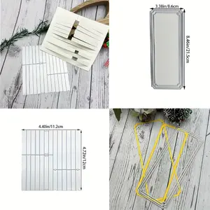 1-Piece Square Frame Metal Cutting Die – for DIY Scrapbooking Albums and Decorative Holiday Paper Card Crafting