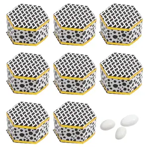 Bulk 96 Pc. Modern Mixed Pattern Hexagon Favor Boxes