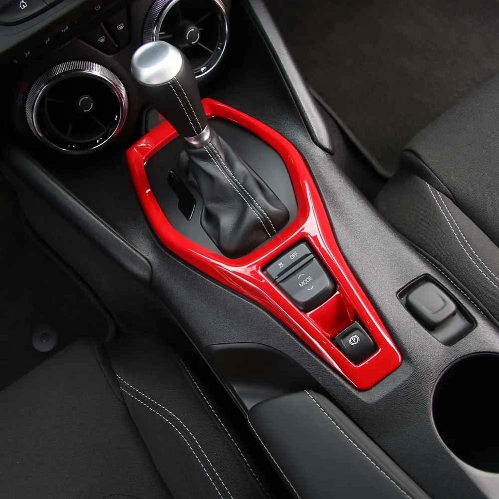 ABS Material Gear Shift Box Knob Panel Cover Trim - Car Interior Decorative Kit, Automotive Decoration, Car Accessory for Chevrolet Camaro 2017+ Interior Stickers