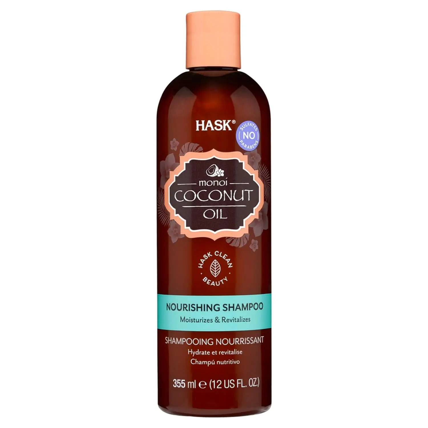 Hask Monoi Coconut Oil Nourishing Shampoo, 12 Ounce