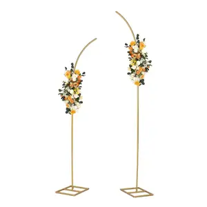 Wedding Golden Metal Circle Balloon Arch Frame with Base for Birthday Party Decoration