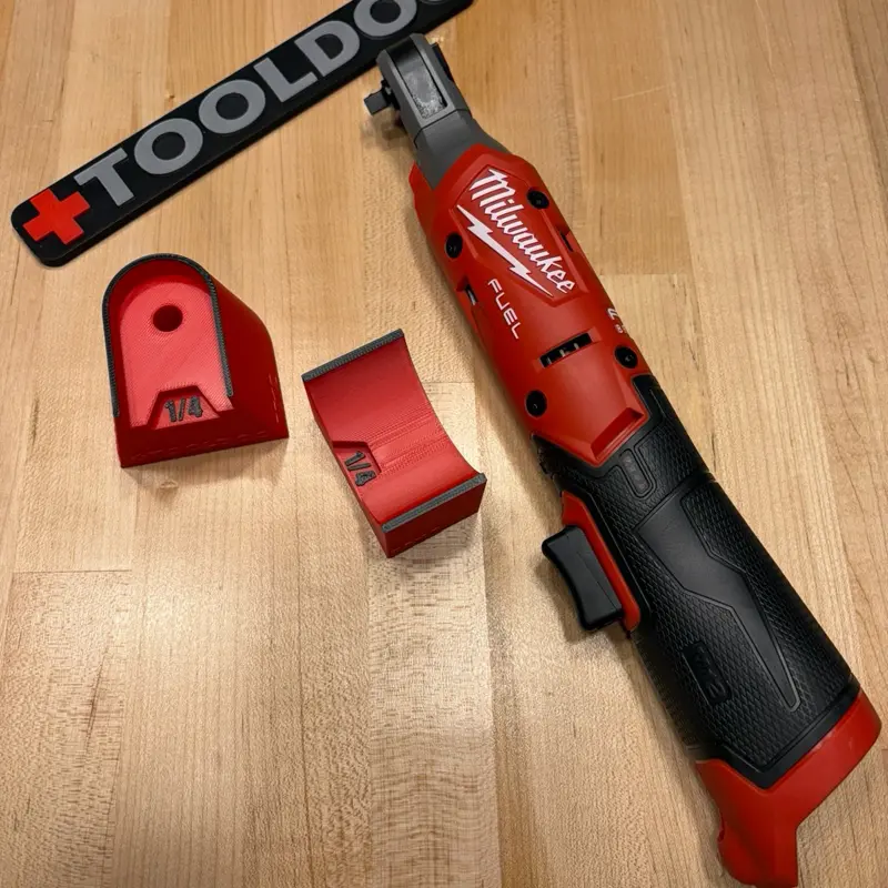 Milwaukee M12 Ratchet Holders - 1/4”, 3/8”, & 1/2” - Magnetic Base Tool Organizer for Mechanic Toolbox - Garage Organization - TOOLS NOT INCL.