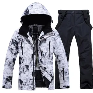 YEEFINE Men's Ski Suit Waterproof Snowsuit Winter Ski Jacket and Pants Set Outdoor Warm Snow Snowboard Suit