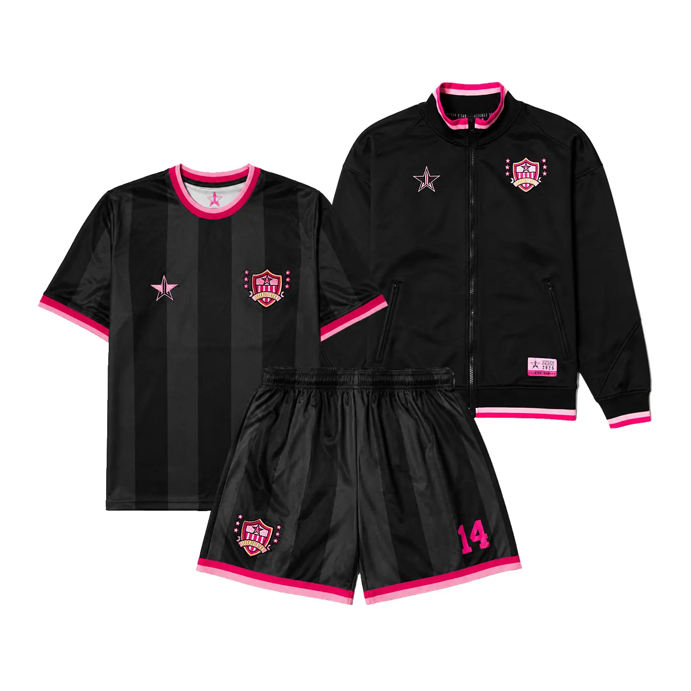 Ultimate Super Fan Bundle - Jeffree Star MVP Jacket, Soccer Jersey & Soccer Shorts Ultimate Super Fan Bundle - Jeffree Star MVP Jacket, Soccer Jersey & Soccer Shorts