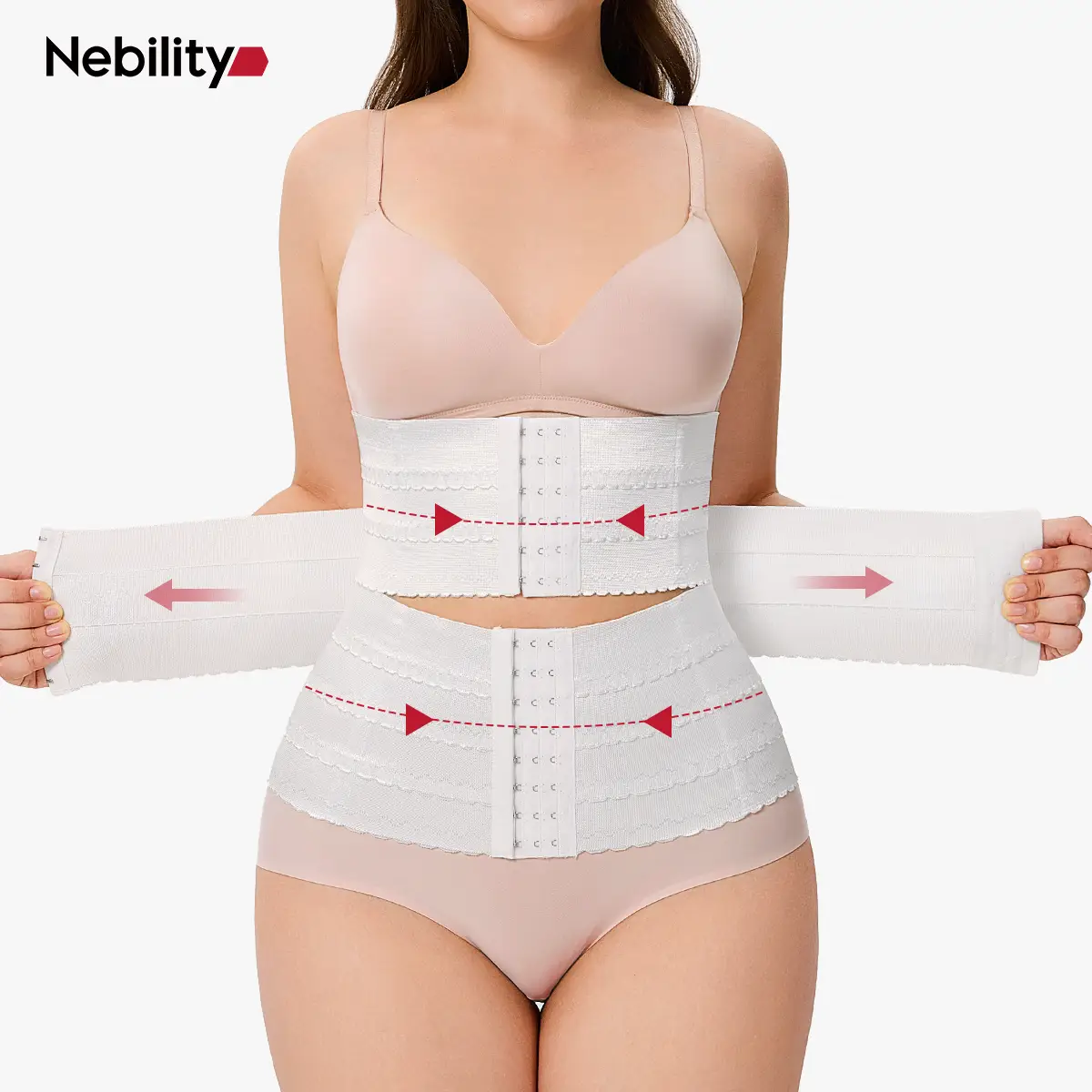 Nebility breathable sports belt shapewear Minimalist Comfort Basic Fit Tummy Tuck Compression Womenswear Double Waist Band Bridal