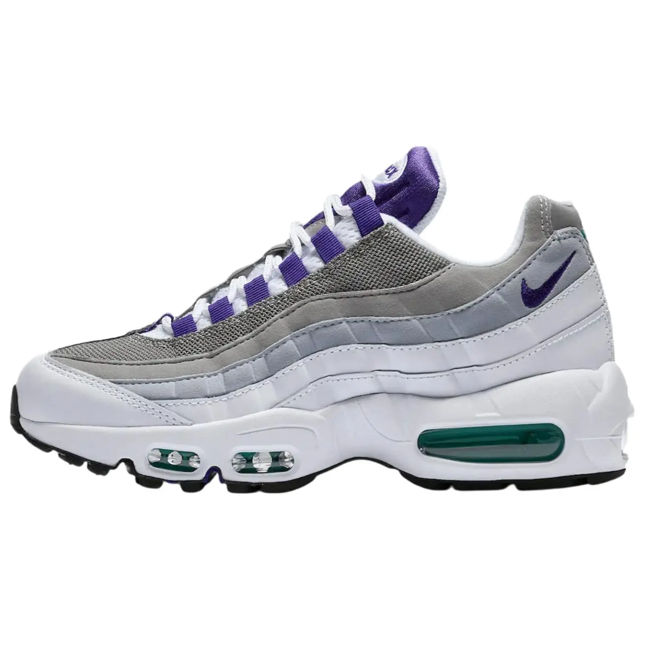 NIKE Women's Retro Air Max 95 OG 'Grape' 2026 Sneaker, Sports Footwear Shoe, Casual, Walking Shoes, Street Style, Midfoot Fit, Retro Look, Female, Bold Retro Design