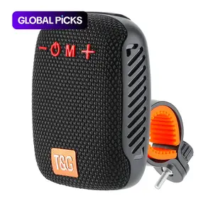 T&G Portable Wireless Speaker, Portable Waterproof Speakers, Rechargeable Waterproof Speaker with Handlebar Mount, Outdoor Bluetooth-compatible Speaker for Cycling, Hiking, Camping, Audio, Weatherproof Loudspeaker System, Outside Speakers
