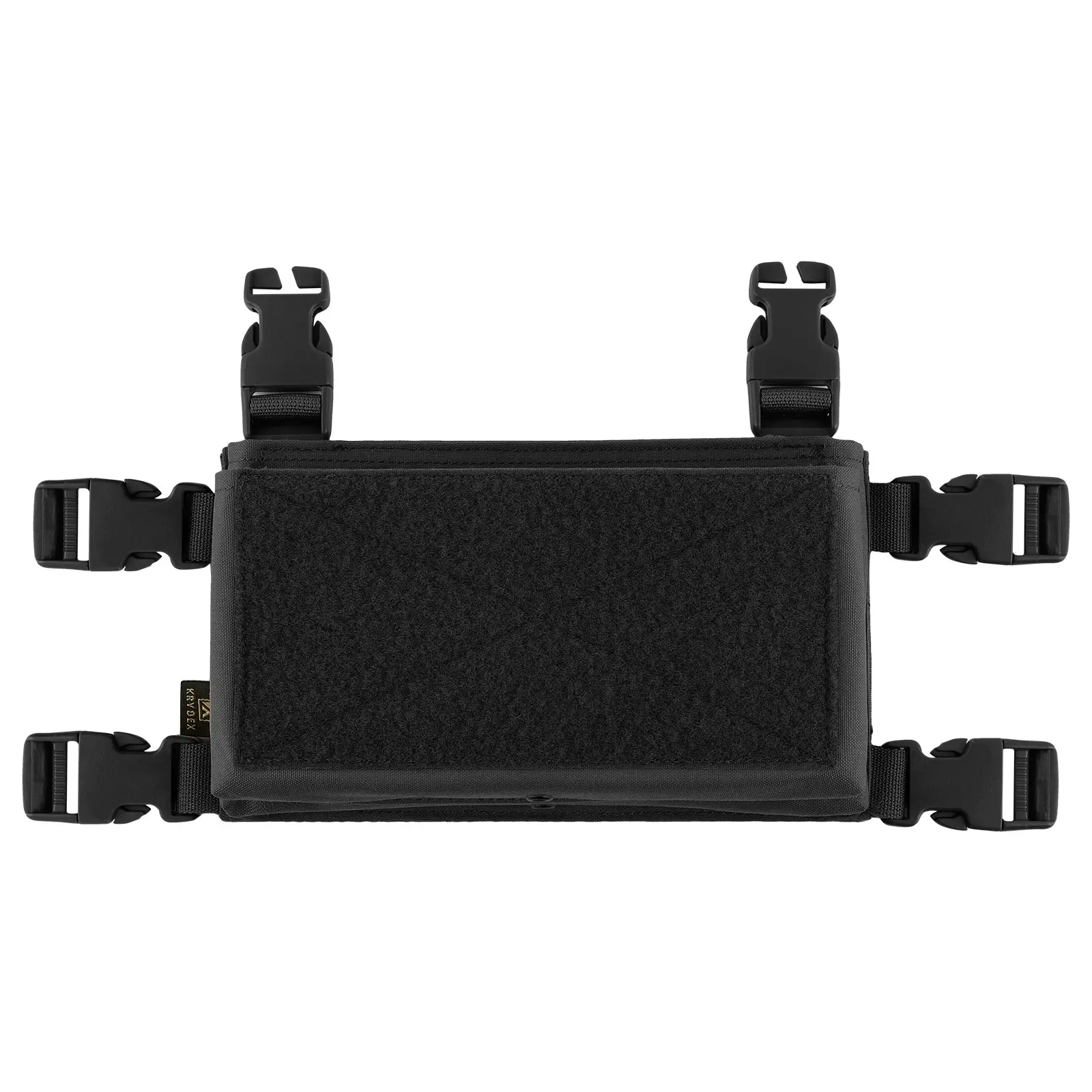 KRYDEX Micro Fight Chassis Placard - Durable 500D Nylon Fabric Panel with Lightweight Pockets & Velcro for MC MK3/MK4 Chest Rigs, Plate Carriers, Pouches, Rectangular Shape, Hook Loop, Back Hook & Loop Panel, Soft Loop Panel