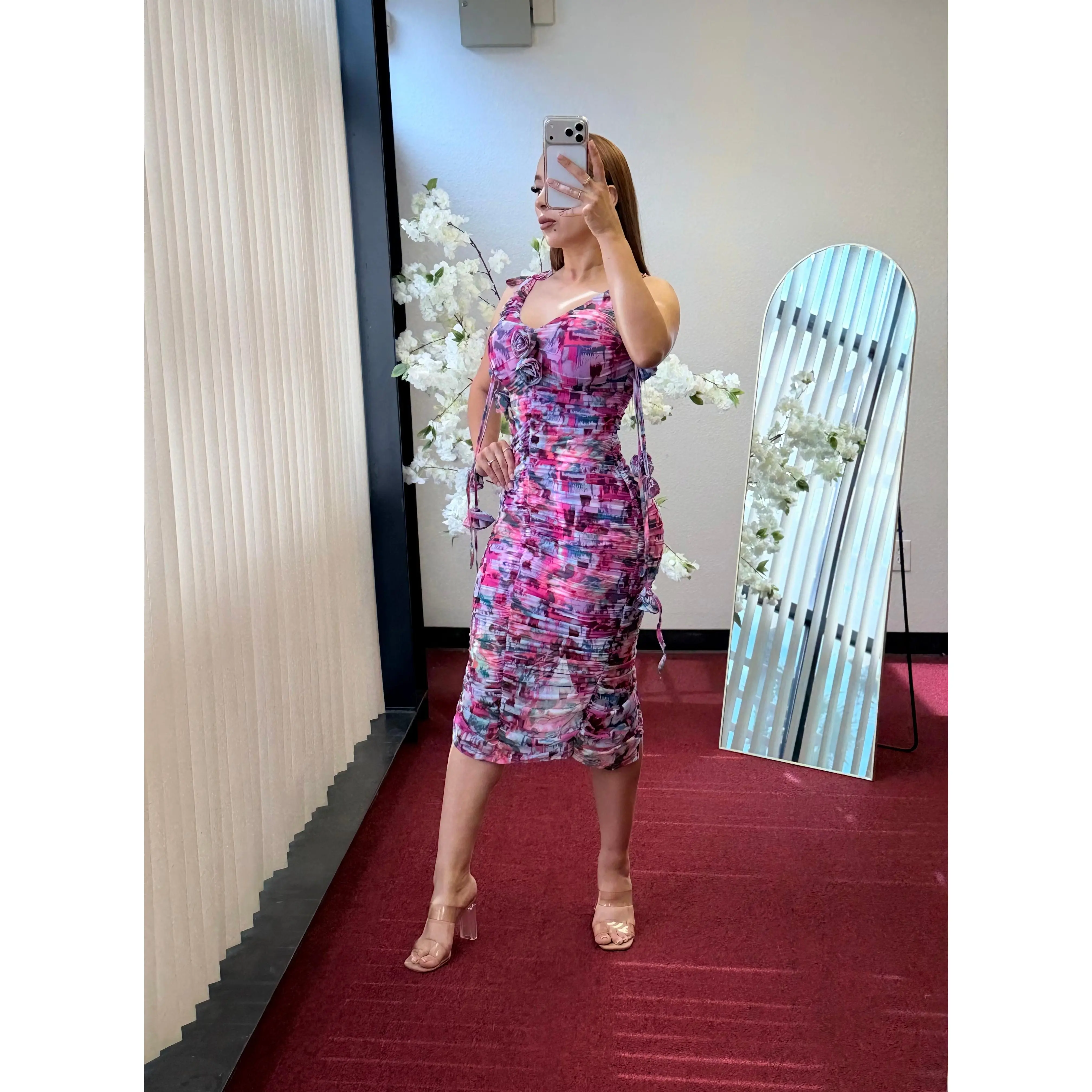 Amore Print Midi Dress