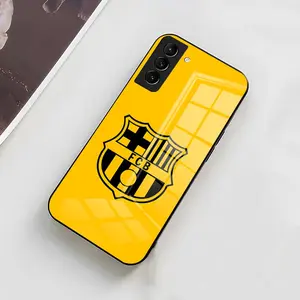 B-Barcelona logo Phone Case for Samsung S26 S25 S24 FE S23 S22 S21 plus S20 Ultra Note20Ultra Black Glass Cover