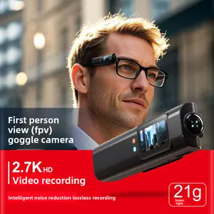 2K HD glasses-style action camera (128GB memory), portable audio and video recording device, outdoor smart device