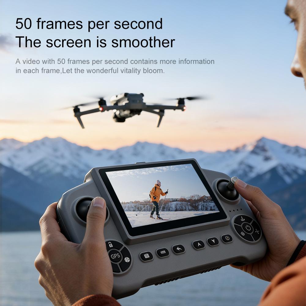 GPS Drone with 8K  Dual Cameras (50fps), 2000m Long Range, Large Screen Remote Controller, Auto Low Power Return, 244g Lightweight Quadcopter, 100m Max Flight Altitude, Lithium-Polymer Battery, 2 Batteries