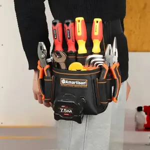Multifunctional Tool Belt Pouch, Durable Hard Storage Waist Bag, Portable Multi-Pocket Organizer, Tool Pockets, Convenient Repair Accessory