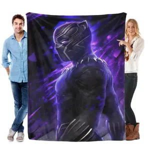 MARVEL Black Panther Cooling Blanket Soft Cozy Fleece Throw for Movie Fans Home Decor Gift Ideal for Movie Nights