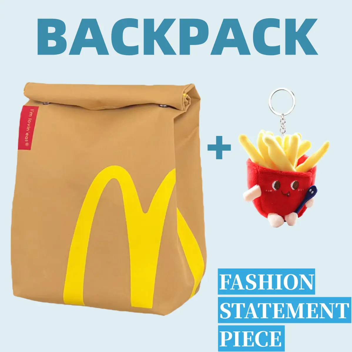 Mcdonald's Messenger Bag Canvas Crossbody Bags Fashion Chic Large-capacity Durable Adjustable Gift for Girls Boys