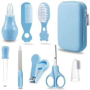 9pcs Healthcare Kit with Portable Case, Comprehensive Grooming Set with Nail Clippers, Brushes, and Feeding Dropper, Perfect for Daily Care & Gifts, Nail Trimmer