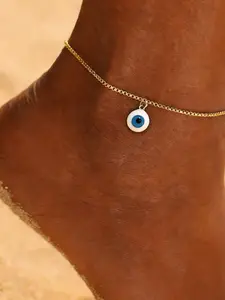 Summer Beach Jewelry Anklet Stainless Steel Ankle Bracelet Protection Evil Eye Bohemian Style Anklet for Women