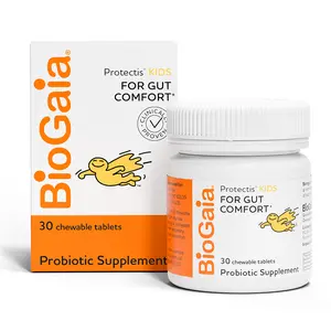BioGaia Protectis® KIDS - Children's Chewable Probiotic Dietary Supplement for Gut Comfort & Regularity - Natural Immune Booster - 30 Tablets