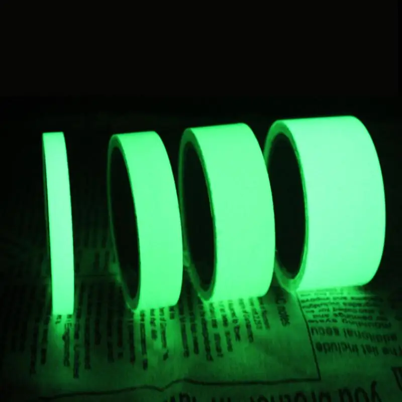 3M/5M Self-adhesive Luminous Tape, 1 Roll Night-Vision Glow Stickers, DIY Home Decoration Warning Fluorescent Safety Tape for Party