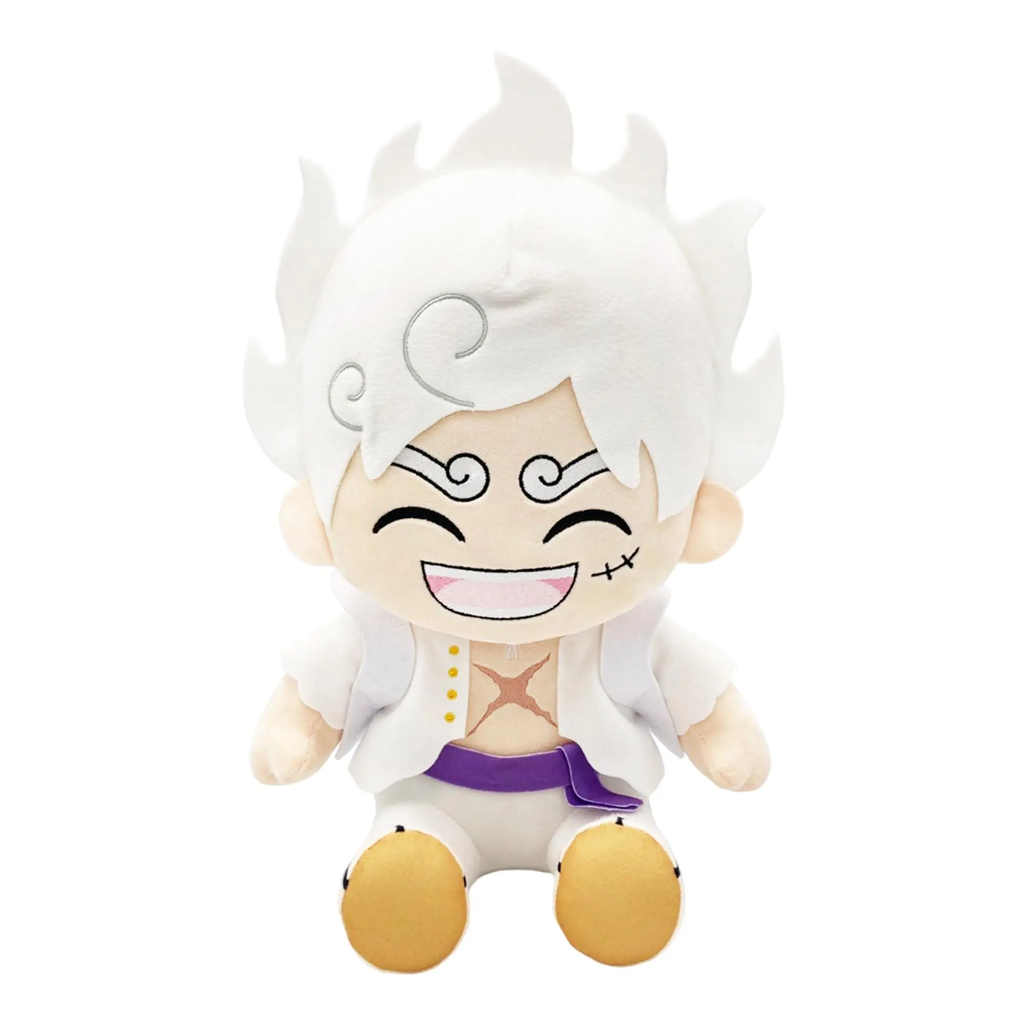 ONE PIECE - LUFFY GEAR 5 LAUGHING SITTING POSE PLUSH 12''
