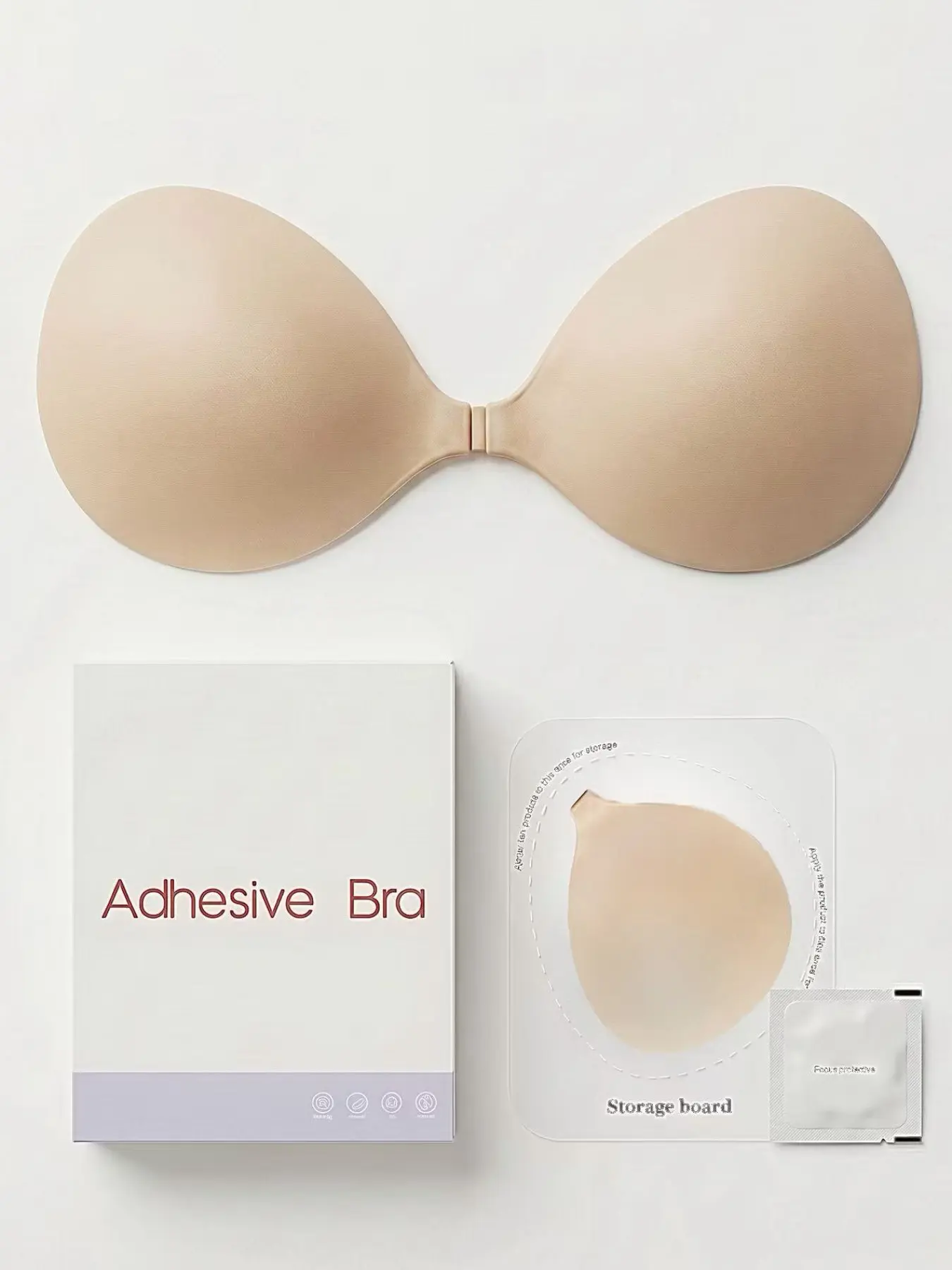 Adhesive Bra, Bridal Bra for Evening Gowns and Wedding Dresses, Underwear, Invisible Adhesive Bra Cup, Reusable and Washable, Pain-Free and Secure Fit, Perfect for Deep V and Backless Styles