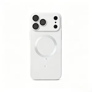 Matte Magnetic MagSafe Phone Case With Full Camera Lens Cover, Shockproof Slim Protective Cover Compatible with iPhone & Samsung Galaxy , Anti Fingerprint Solid Color Summer Basic Phone Cover