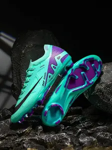 Men's Competition Training Boots, Anti-Slip Ag Nails Shoes, Breathable High-Top Football Shoes, Lightweight Classic Style, Outdoor Professional Use, Football Cleats, Soccer Shoes, Sports Football Shoes