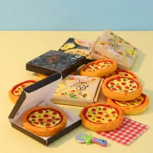 Mini Toy Pizza, Ob11 Dollhouse Food Scene Accessories, Miniature Model, Mini Toy Food, Doll, Mini Items, Pizza Party