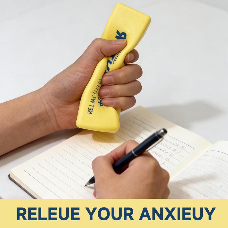 1Pc Squeeze Butter Squishy Toy, PU Material Butter Stick Slow Rising Squeeze Food Fidget Toy for Office School Stress Relief Fidgeting (Light Yellow)