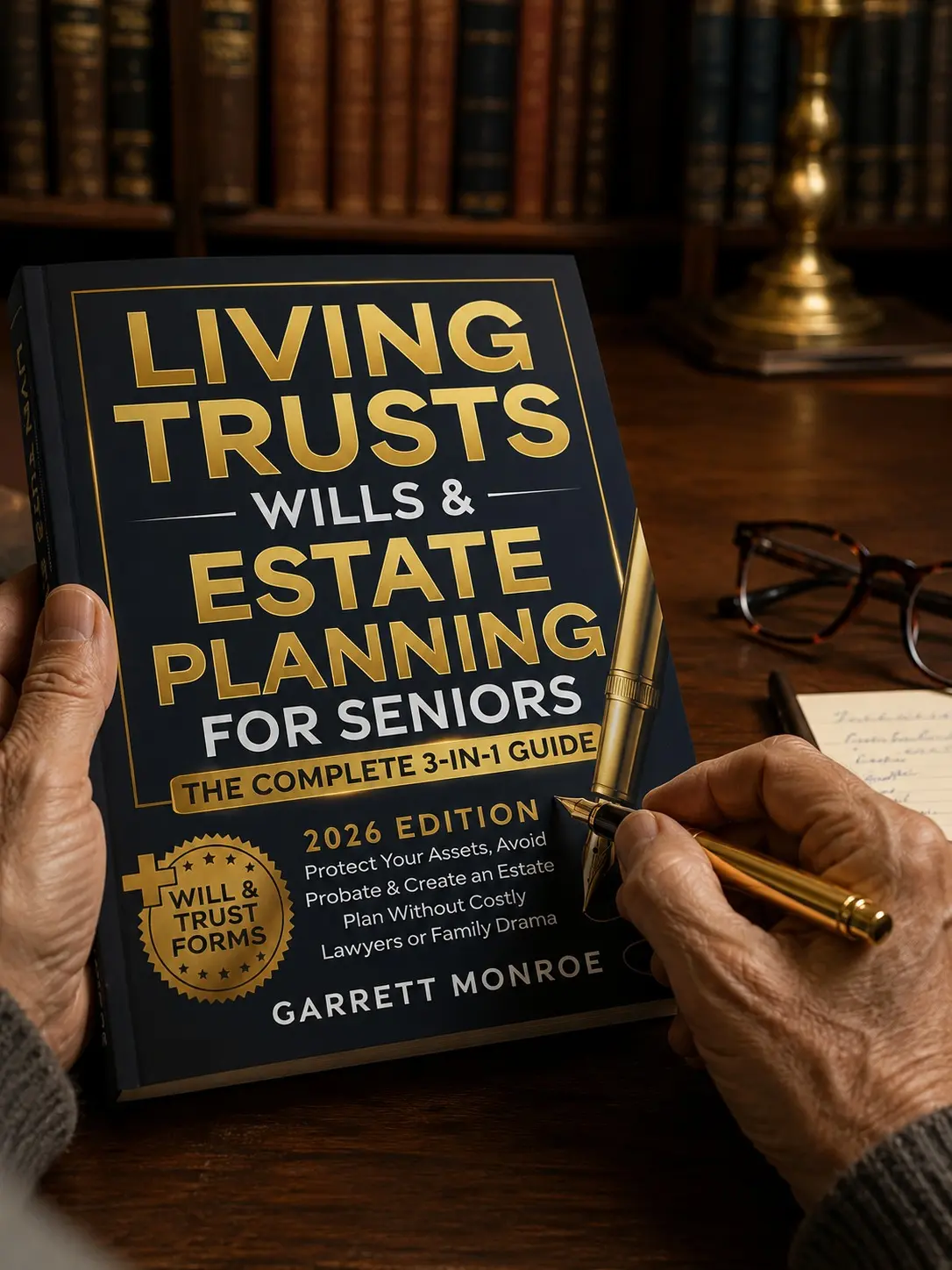 Living Trusts, Wills & Estate Planning for Seniors | 3-in-1 Guide with Will & Trust Forms | 2026 Edition