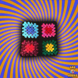 Granny square cat beanie multicolored various square sizes