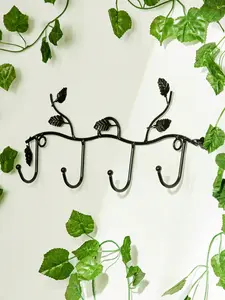 ROMWE Fairycore 1pc Iron Leaf Wall Hook – Casual and Durable Solid Hook for Home Decor and Hanging Accessories