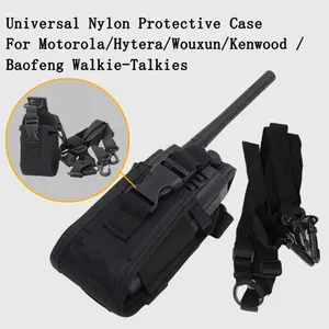 Universal Nylon Walkie Talkie Protective Case, Outdoor Communication Radio Arm Cover, Anti-Drop Chest Back Bag for Baofeng Kenwood Motorola，Nylon Chest Harness