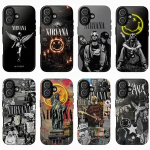 8 Nirvana-Themed Phone Cases — Nirvana Tribute Series Rock Band Merchandise: Exclusive Gifts for Fans | Phone Accessories, Suitable for iPhone 11–17 Pro Max/Plus and Samsung Galaxy S23–S25
