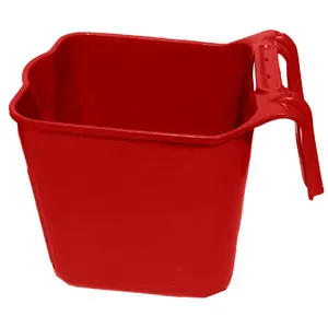 Tuff Stuff Products  14 qt. Square Fence Hook Bucket, Red