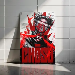 Choso Jujutsu Kaisen Anime Poster – Blood Manipulation Dark Aesthetic Wall Art, Red Black Manga Style Graphic Print, Otaku Room Decor Gift