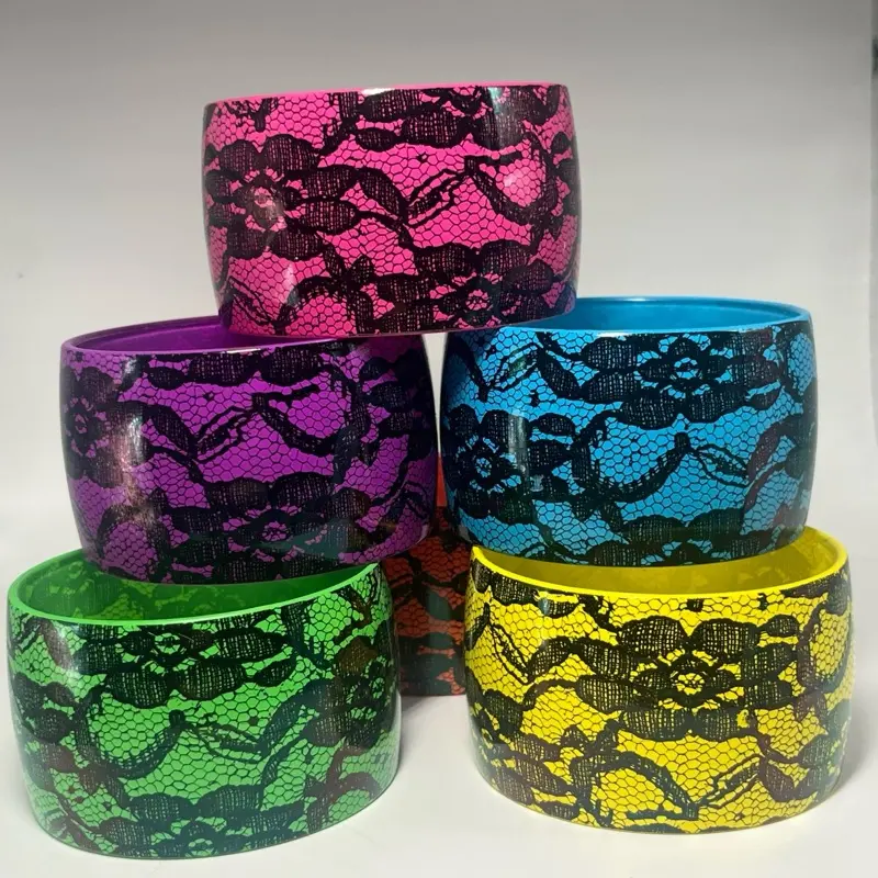 Y2K Lace Bangle Bracelets | Vintage Bangles | Early 2000s | Deadstock Jewelry woman bracelet