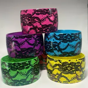 Y2K Lace Bangle Bracelets | Vintage Bangles | Early 2000s | Deadstock Jewelry woman bracelet