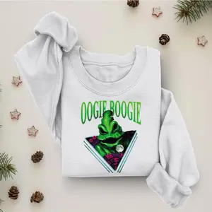 Oogie boogie Halloween Disneyland Crewneck sweater grey
