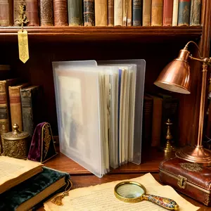 40 Page A6 Ring Binder with Transparent Pages, Large Capacity Card ID Holder, Anti-Wrinkle Diary Album, Travel Game Storage