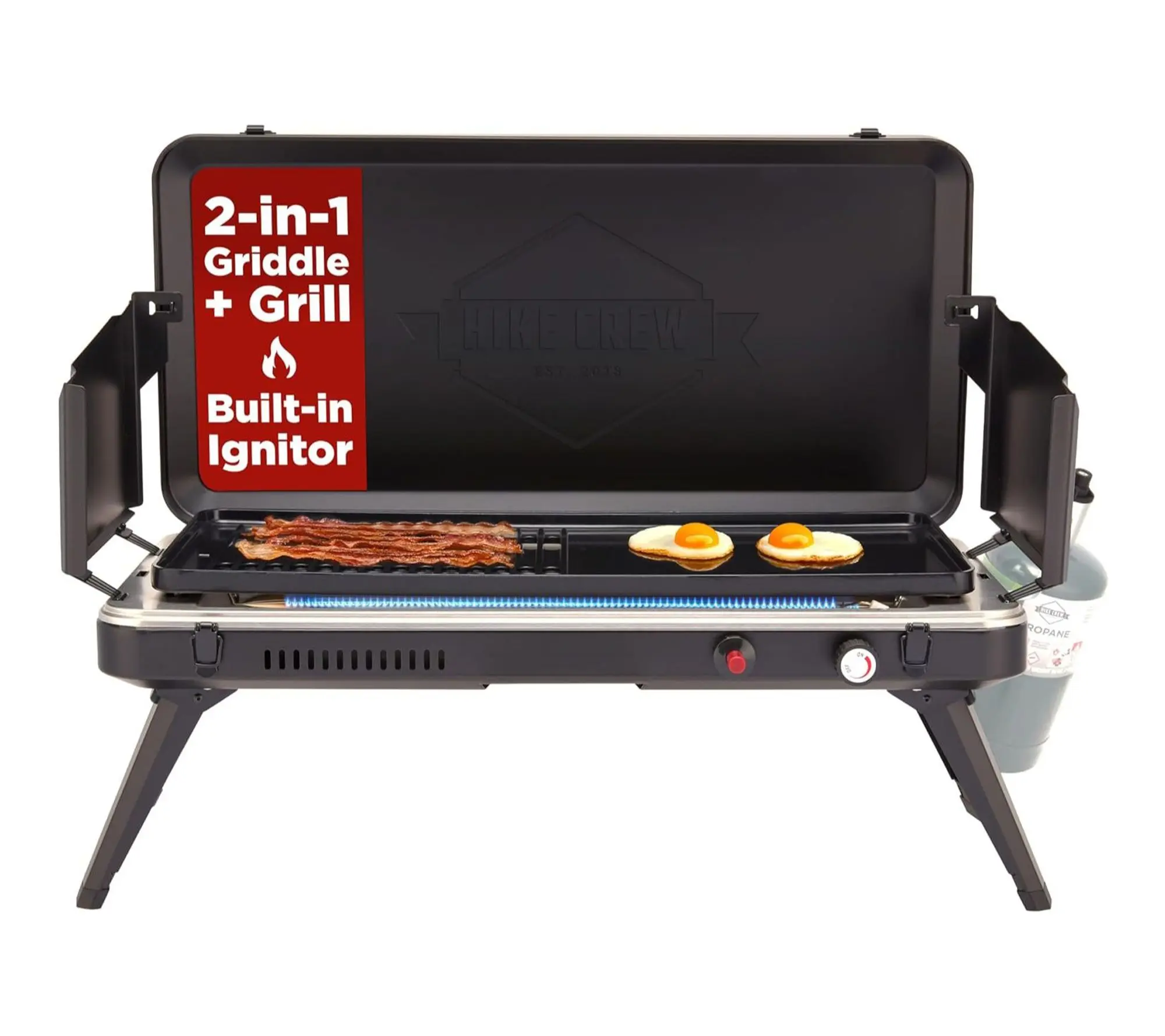 Hike Crew Gas Camping Grill & Griddle - 13,000BTU Hike Crew Gas Camping Grill & Griddle - 13,000BTU