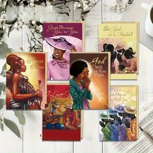 12pcs.Set.with.Envelopes.African.American.Blessing.Cards..Multi.Occasion.Mixed.Blank.Greeting.Card.for.Friends.and.Family..Black.History.Month..Christmas.and.New.Year.Gifts