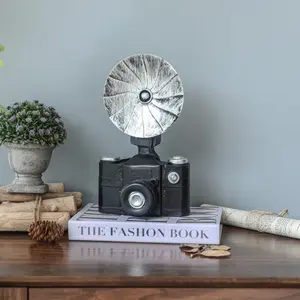 Vintage Resin Decorative Piece, Bar & Clothing Store Ornament, Old Fashioned Camera Design, Unique Retro Style Home Decoration