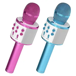 5 Core Microphone Wireless Karaoke Mic With Speaker 3 in 1 Portable Bluetooth Microfono Inalambrico PINK BLUE